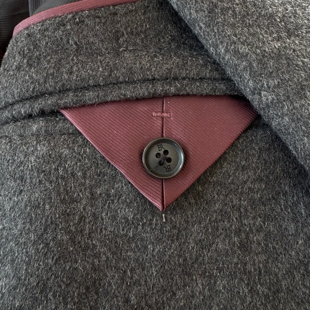 BRAND NEW! Banana Republic Men’s Gray Wool Blend Double Breasted Coat - Picture 9 of 13